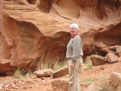 Annie taking a closer look at the formations